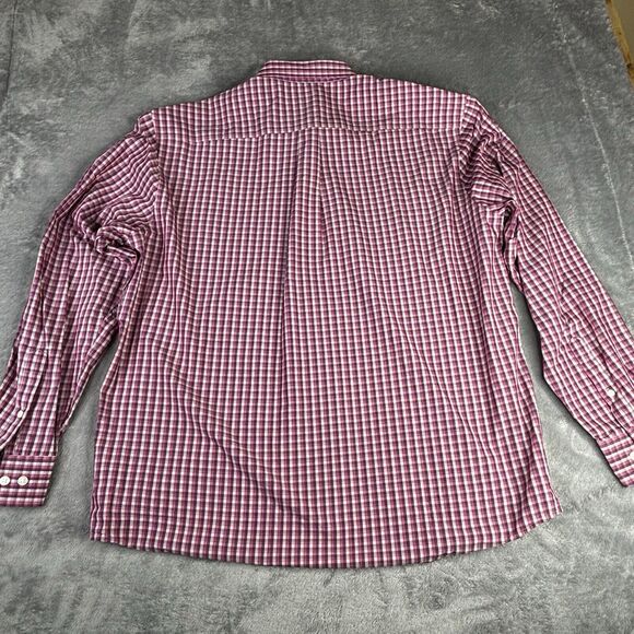 Johnnie-O Shirt Mens XL Pink Plaid Prep-Formance Button Long Sleeve Nylon Bamboo - Picture 3 of 9